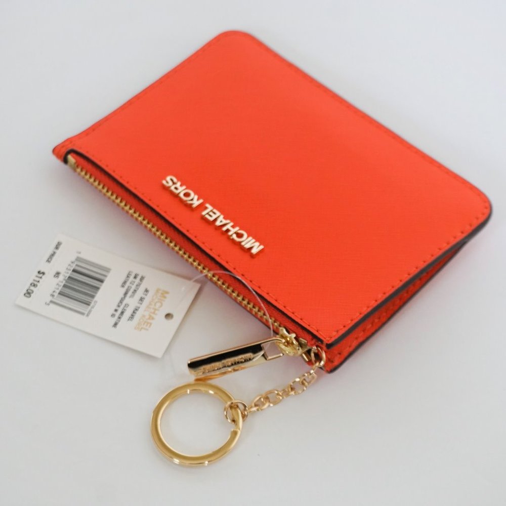 Michael Kors Jet Set Travel S Coin Wallet Orange